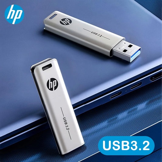 HP 32GB Flash Drive USB3.2 Disk 64GB 128GB 256GB High Speed External Storage Metal Pen Drive USB Sticks for PC Desktop