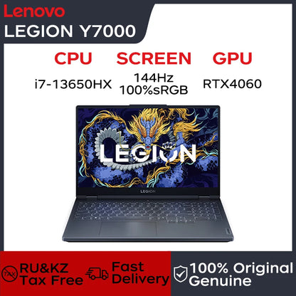 Lenovo laptop Legion Y7000 15.6"144Hz Gaming laptop Intel Core i7-13650HX 24/32GB DDR5 RAM 512GB/1TB/2TB SSD RTX4060 Notebook PC