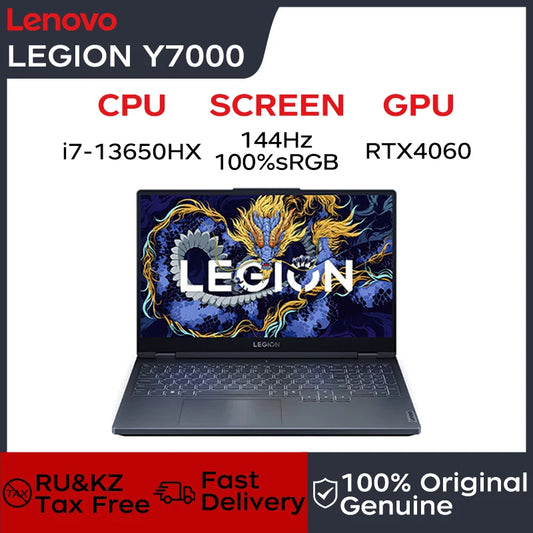 Lenovo laptop Legion Y7000 15.6"144Hz Gaming laptop Intel Core i7-13650HX 24/32GB DDR5 RAM 512GB/1TB/2TB SSD RTX4060 Notebook PC