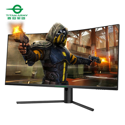 TITAN ARMY 34 inch fish screen 3440*1440 165Hz WQHD wide color gamut HDR400 1500R curved rotary lifting computer monitor C34A1R