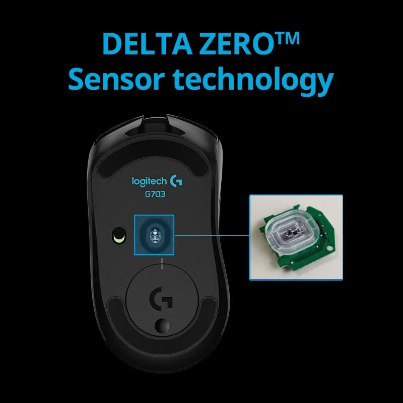 Logitech G703hero Esports Eat Chicken Macro RGB Backlit Computer Game Lol/cf Wireless Charging Mouse