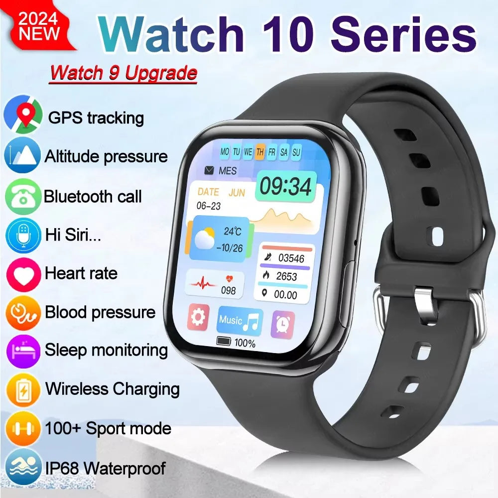 New 2025 Original For Apple Watch 10 Smart Watch Men Body Temperature Bluetooth Call NFC GPS Sports Women SmartWatch for Apple