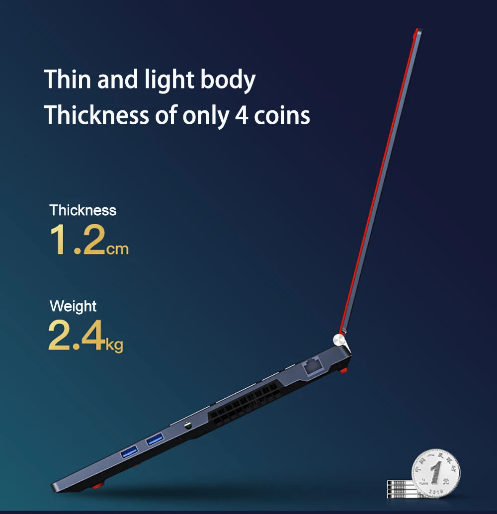 YSJMNPC Gaming Laptop Computer Intel Core i9-13900H NVIDIA RTX 4050 6G 16 Inch IPS 2*DDR5 MAX 64GB 2*M.2 PCIE SSD WIFI