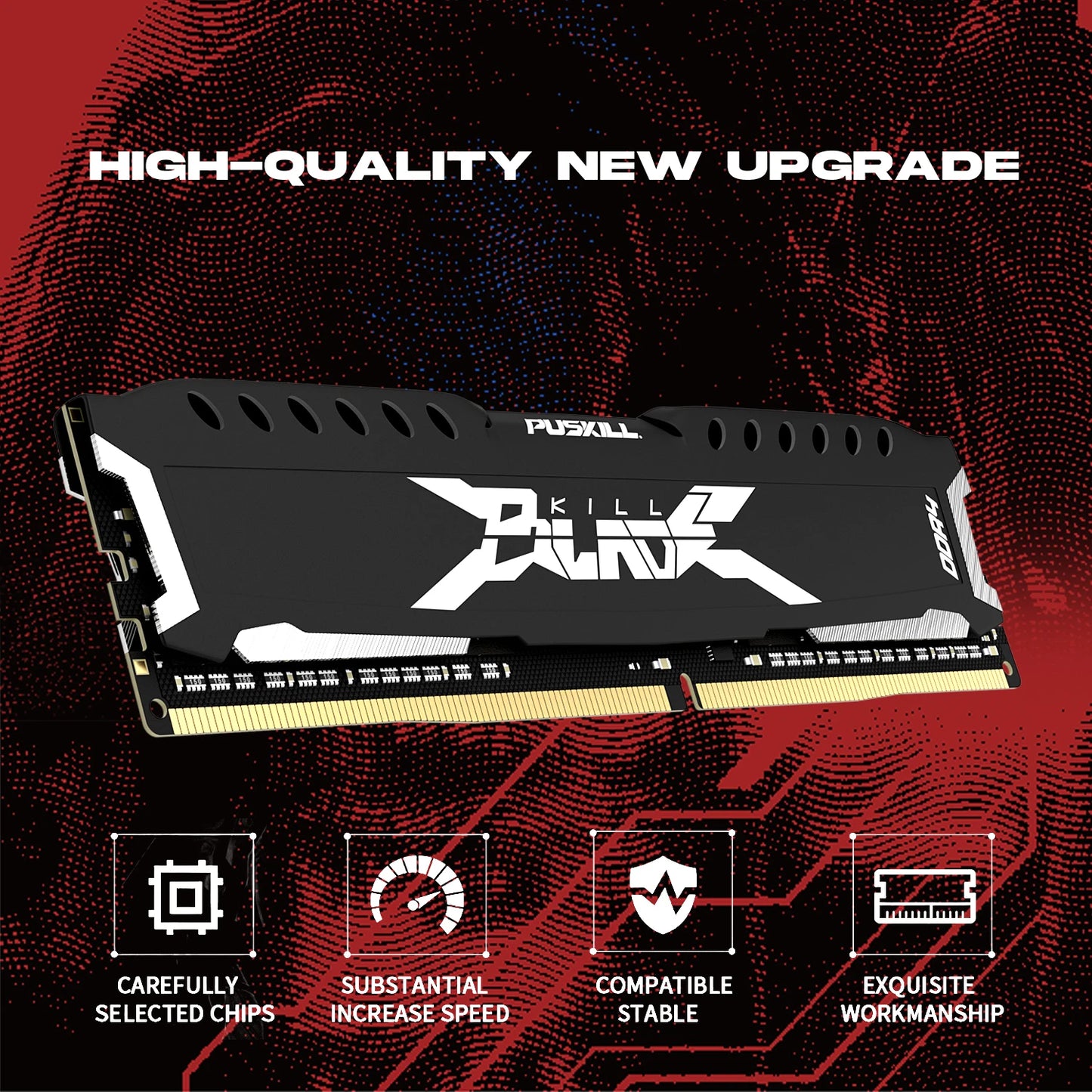 PUSKILL DDR4 Memoria Ram 16GB 8GB 1.2V 3200MHz Desktop 288-Pin Computer Heatsink Cooling Vest Memory