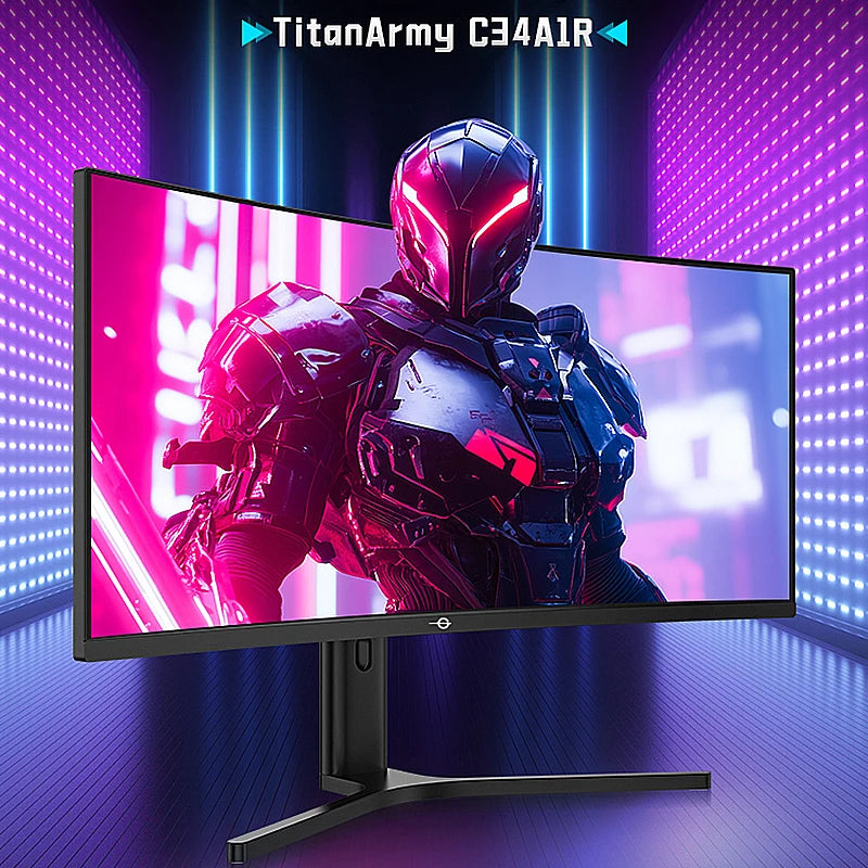 TITAN ARMY 34 inch fish screen 3440*1440 165Hz WQHD wide color gamut HDR400 1500R curved rotary lifting computer monitor C34A1R