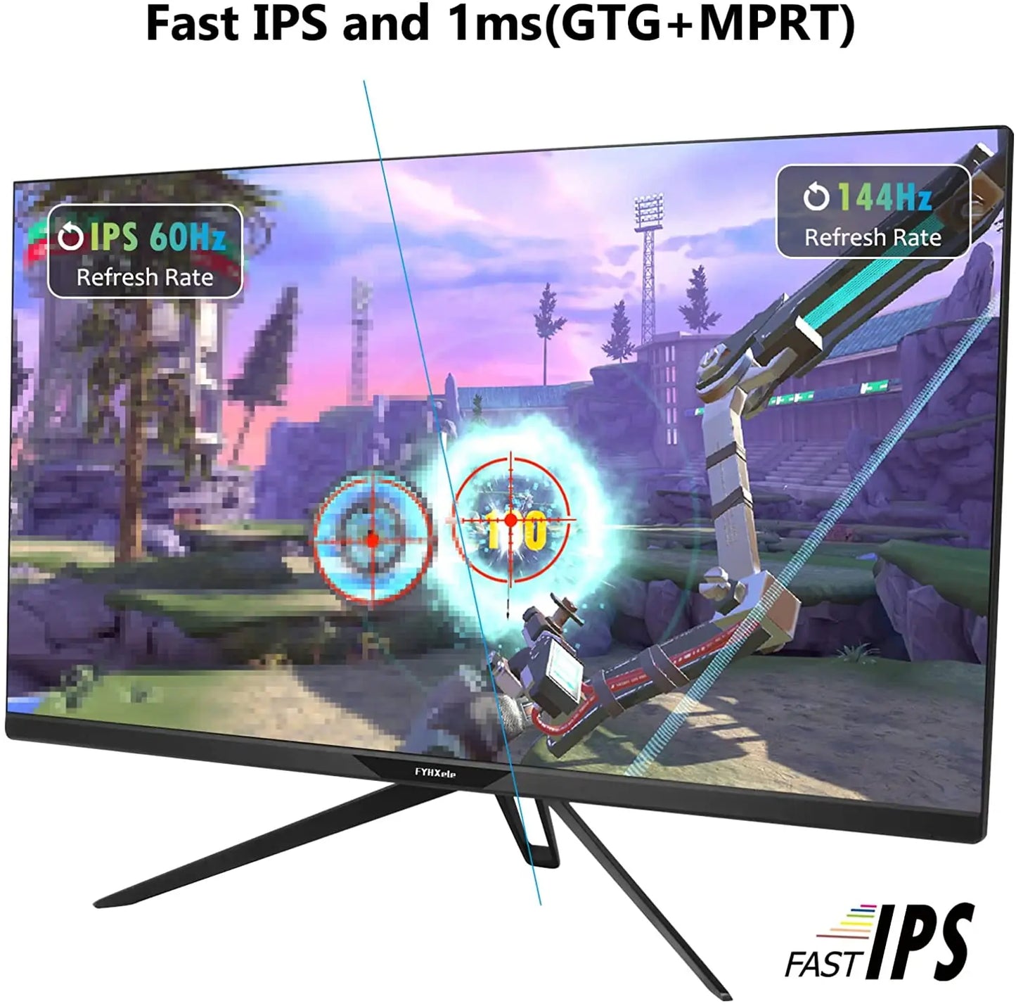 FYHXele 28" 4K 144Hz PC Gaming Monitors  IPS Panel Type C LCD Display 1ms FreeSync G-Sync HDR400 DP HDMI 2.1 With KVM Function