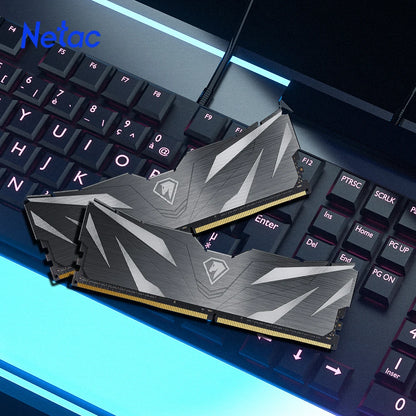Netac Memory Ram DDR4 2666MHz 3200MHz 3600MHz Dual Channel 8GB 16GB DDR4 XMP2.0 Memory 288Pin UDIMM with Heatsink for Desktop