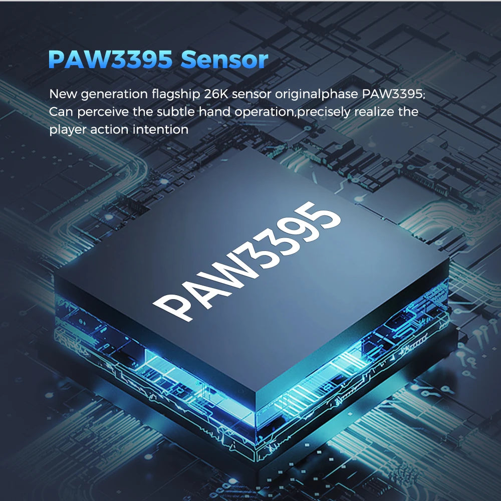 Kysona Aztec Red Wireless Gaming Mouse PAW3395 55g Ultra-Light 26000DPI 6 Buttons 90 Million Optical Computer Mice For Laptop PC