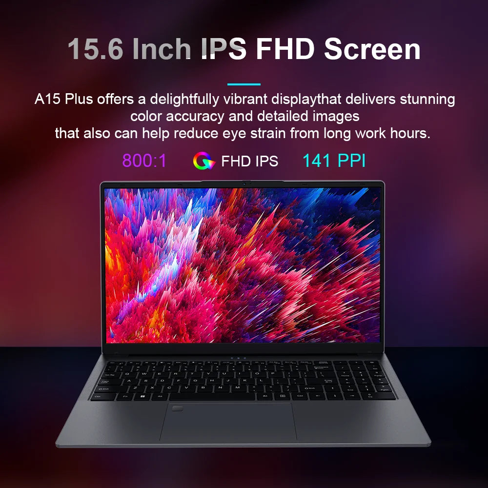Ninkear A15 PLUS Laptop 15.6" IPS FHD AMD Ryzen 7 5825U Notebook 32G DDR4 3200Mhz+1TB PCI-E 57Wh Battery Windows 11 PRO Computer