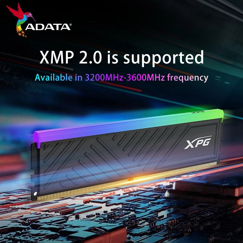 ADATA XPG Gaming D35G DDR4 RGB MEMORY Dual Tray 8GBx2 16GBx2 3200MHz 3600MHz DDR4 U-DIMM DRAM Module CL16 CL18 Desktop RAM