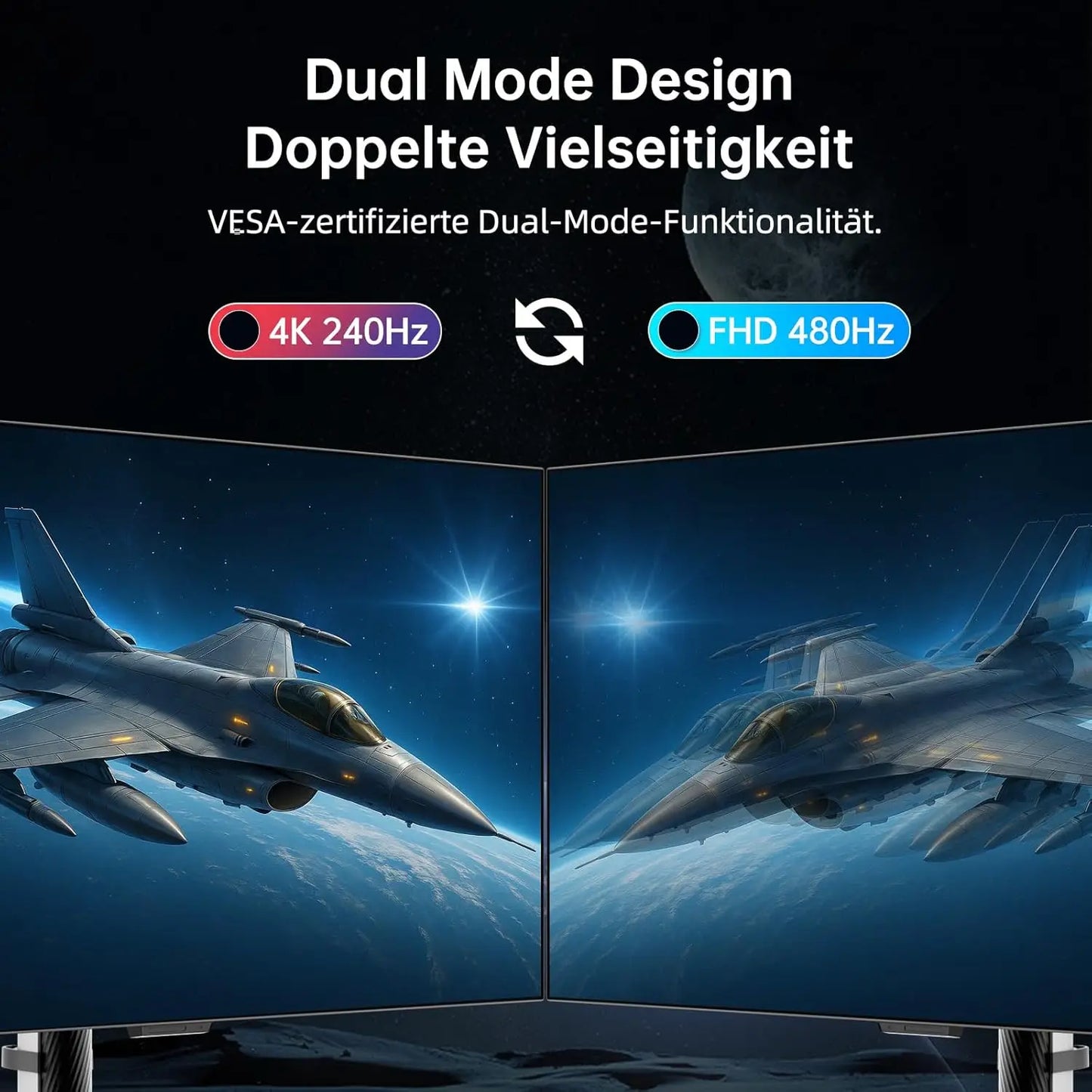 KTC 32 Inch 4K OLED Monitor, Dual Mode 4K@240Hz / 1080P@480HZ Gaming Monitor, 0.03ms, Adaptive Sync, HDR Ture Black 400 G32P5